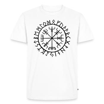 Runes de la mythologie nordique Vikings - T-shirt Premium bio Homme - blanc - Devant - Nico (187cm)