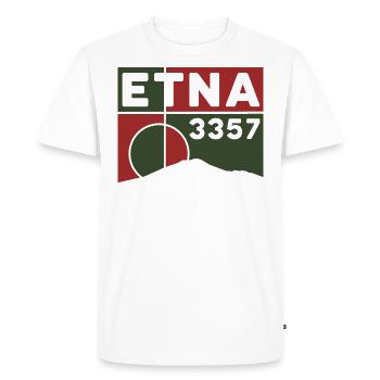 Etna Etna Mongibello volcano mountain Sicily souvenir - Men's Premium Organic T-Shirt - white - Front - Nico (187cm)