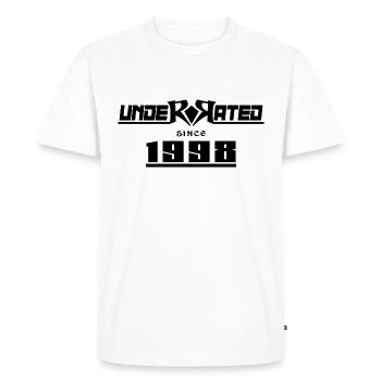 1998 birthday 24 years 24th anniversary underrated - Men's Premium Organic T-Shirt - white - Front - Nico (187cm)