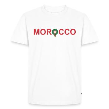 Morocco - T-shirt Premium bio Homme - blanc - Devant - Nico (187cm)