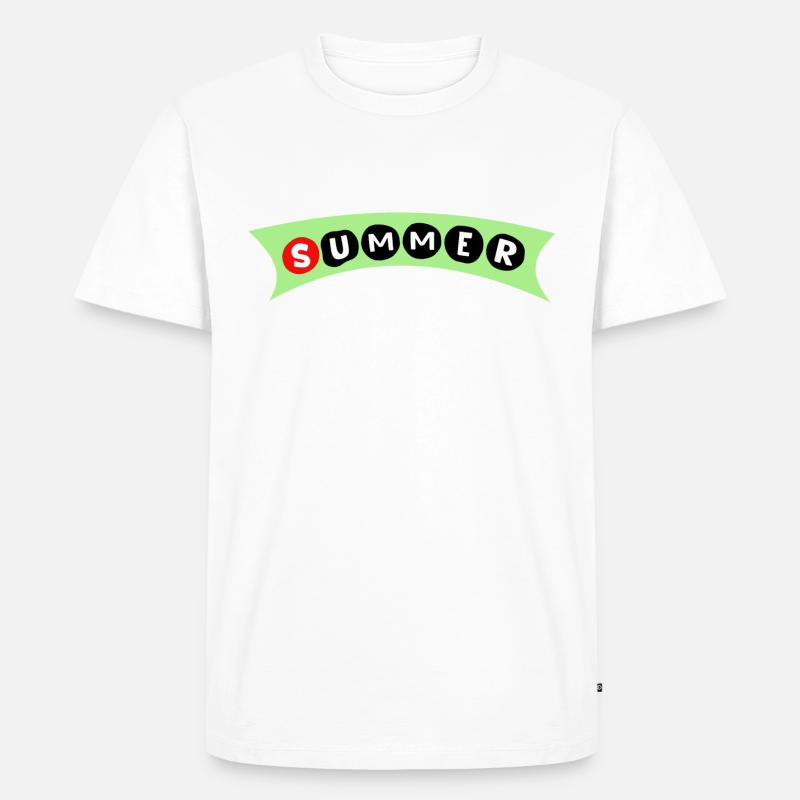 Summer - Männer Premium Bio T-Shirt - Weiß
