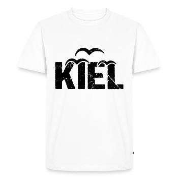 Mouette de Kiel Ville hanséatique de Kiel - T-shirt Premium bio Homme - blanc - Devant - Nico (187cm)