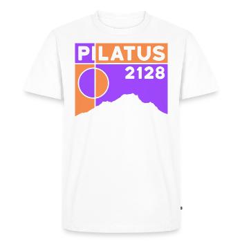 Pilatus Berg Lucerne Souvenir Souvenir - T-shirt Premium bio Homme - blanc - Devant - Nico (187cm)