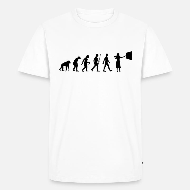 Lehrerin Evolution Schullehrerin Entwicklung - Männer Premium Bio T-Shirt - Weiß