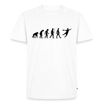 Handballer Evolution Handball Player Handball - Men's Premium Organic T-Shirt - white - Front - Nico (187cm)