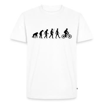 E-Bike Evolution Pedelec Bicycle Ebike - Men's Premium Organic T-Shirt - white - Front - Nico (187cm)