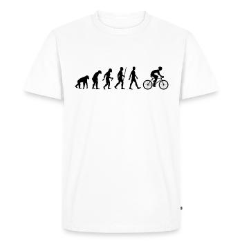 Road Bike Evolution Bicycle Cyclist - Men's Premium Organic T-Shirt - white - Front - Nico (187cm)