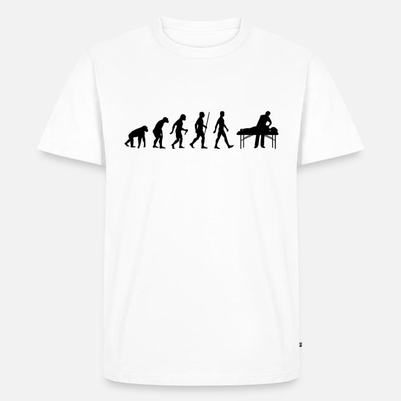 Physio Evolution Physiotherapeut Entwicklung - Männer Premium Bio T-Shirt - Weiß
