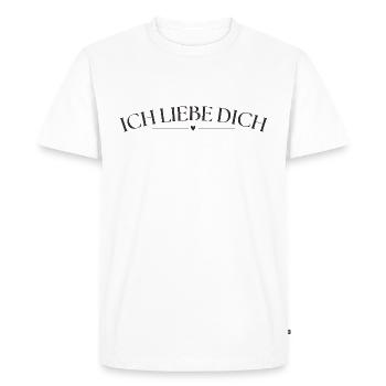 I love you - Men's Premium Organic T-Shirt - white - Front - Nico (187cm)