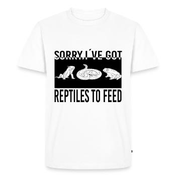 Reptiles - Désolé je dois nourrir les reptiles - T-shirt Premium bio Homme - blanc - Devant - Nico (187cm)