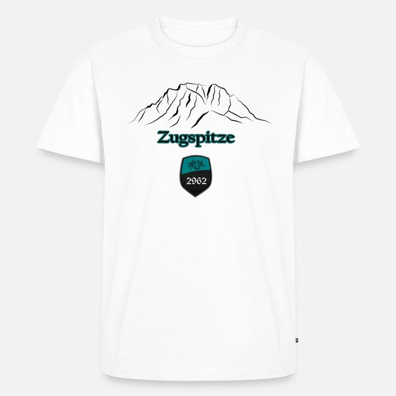 Zugspitze - Männer Premium Bio T-Shirt - Weiß