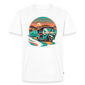 Tuk-tuk asiatique au premier plan - T-shirt Premium bio Homme - blanc - Devant - Nico (187cm)