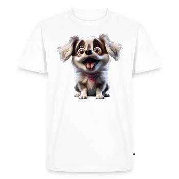 Puppy Love Cute Dog - T-shirt Premium bio Homme - blanc - Devant - Nico (187cm)