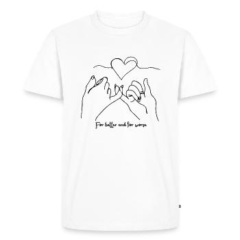 Pour le meilleur et pour le pire - T-shirt Premium bio Homme - blanc - Devant - Nico (187cm)