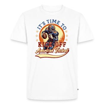 Il est temps de commencer le football américain. - T-shirt Premium bio Homme - blanc - Devant - Nico (187cm)