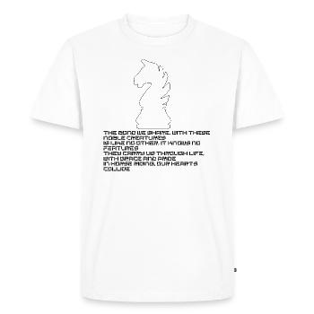 Lien avec le cheval - T-shirt Premium bio Homme - blanc - Devant - Nico (187cm)