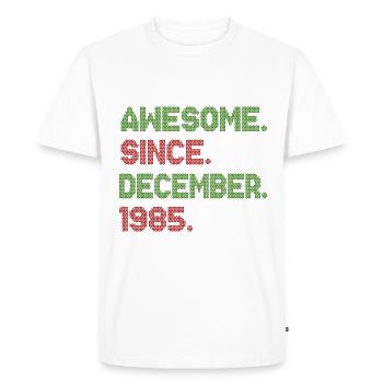 Génial depuis décembre Noël Ave 1985 - T-shirt Premium bio Homme - blanc - Devant - Nico (187cm)