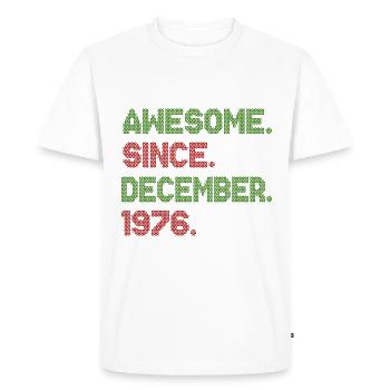 Génial depuis décembre Noël Ave 1976 - T-shirt Premium bio Homme - blanc - Devant - Nico (187cm)