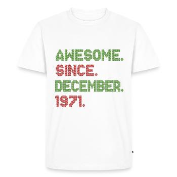 1971 Génial depuis décembre Avenue de Noël - T-shirt Premium bio Homme - blanc - Devant - Nico (187cm)