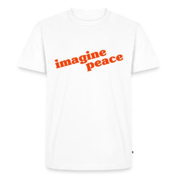 imagine peace - Men's Premium Organic T-Shirt - white - Front - Nico (187cm)