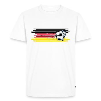Football Fan Allemagne Terrain de football - T-shirt Premium bio Homme - blanc - Devant - Nico (187cm)