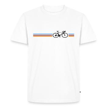 Fahrrad Rennrad Radsport - Männer Premium Bio T-Shirt - Weiß - Vorne - Nico (187cm)