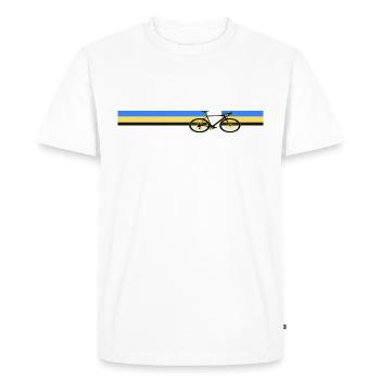 Vélo design rétro vélo - T-shirt Premium bio Homme - blanc - Devant - Nico (187cm)