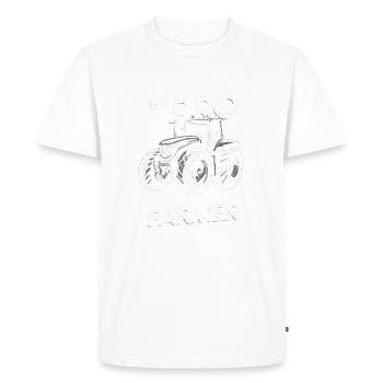 Faites labourer par un pro dormir avec un agriculteur - T-shirt Premium bio Homme - blanc - Devant - Nico (187cm)