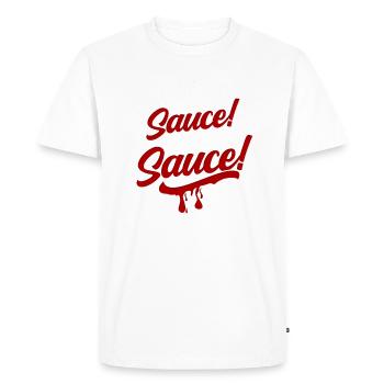 I Got the Sauce - I’m The Sauce for Hot Sauce - T-shirt Premium bio Homme - blanc - Devant - Nico (187cm)