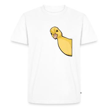Funny Peking Duck Peeking Farm Duck Lover - Duck - Men's Premium Organic T-Shirt - white - Front - Nico (187cm)