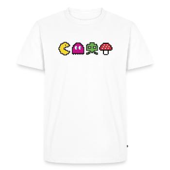 80s Video Game Vintage Arcade - Arcade Room 80s - Men's Premium Organic T-Shirt - white - Front - Nico (187cm)