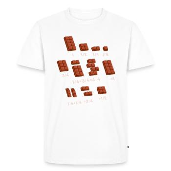 Chocolate Quick Maths Fractions Professeurs de mathématiques - - T-shirt Premium bio Homme - blanc - Devant - Nico (187cm)