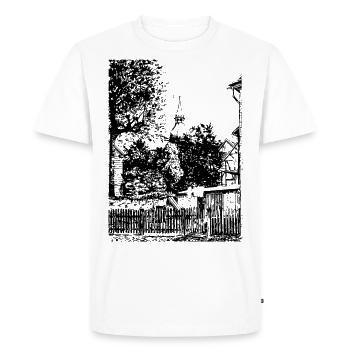 Mon vieux village - village historique à la maison - T-shirt Premium bio Homme - blanc - Devant - Nico (187cm)