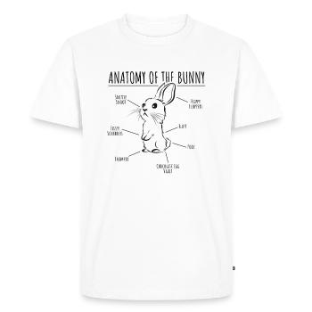 Funny Anatomy of the Bunny Rabbit Rabbit Shirt - Men's Premium Organic T-Shirt - white - Front - Nico (187cm)
