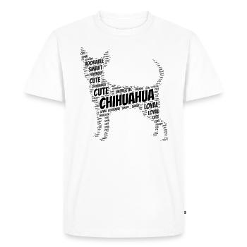 Chihuahua - Typographie - T-shirt Premium bio Homme - blanc - Devant - Nico (187cm)