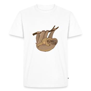 Sloth | Bestseller | - T-shirt Premium bio Homme - blanc - Devant - Nico (187cm)
