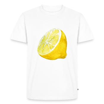 Citron | Bestseller | - T-shirt Premium bio Homme - blanc - Devant - Nico (187cm)