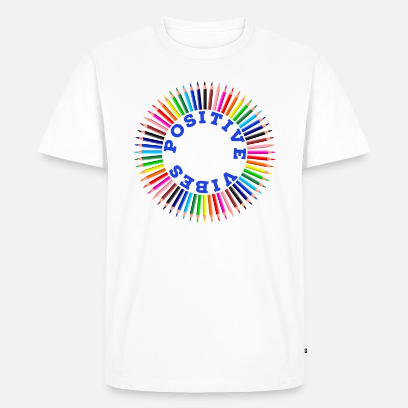 Regenbogen, Regenbogen, Regenbogen, Regenbogen, Regenbogen - Männer Premium Bio T-Shirt - Weiß