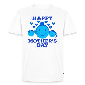 Fête des Mères, Fête des Mères, Fête des Mères, Fête des Mères - T-shirt Premium bio Homme - blanc - Devant - Nico (187cm)