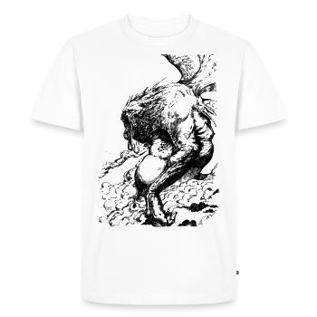 Monstre - T-shirt Premium bio Homme - blanc - Devant - Nico (187cm)