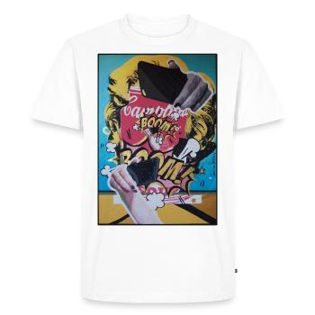 SELFIE, 2018 par massimiliano sbrescia - T-shirt Premium bio Homme - blanc - Devant - Nico (187cm)