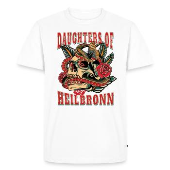 Heilbronn Power-Frau filles de Heilbronn Retro - T-shirt Premium bio Homme - blanc - Devant - Nico (187cm)