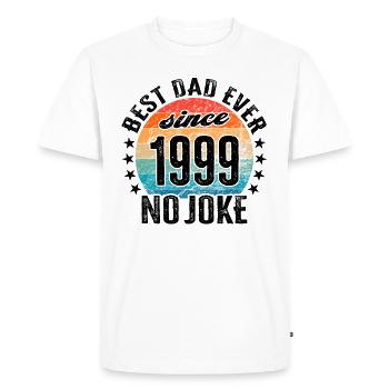 Best dad in the world since 1999 No Joke - Men's Premium Organic T-Shirt - white - Front - Nico (187cm)