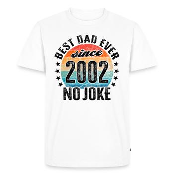 Best dad in the world since 2002 No Joke - Men's Premium Organic T-Shirt - white - Front - Nico (187cm)