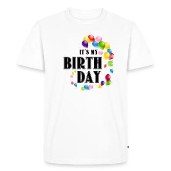 GEBURTSTAG - ITS MY BIRTHDAY - GEBURTSTAGSGESCHENK - Men's Premium Organic T-Shirt - white - Front - Nico (187cm)