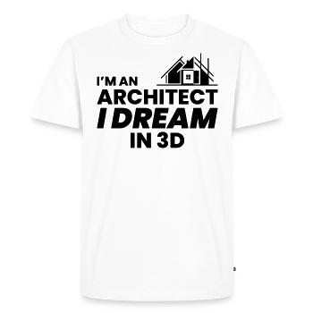 Architect 3D Dream Construction Architecture Funny - Men's Premium Organic T-Shirt - white - Front - Nico (187cm)