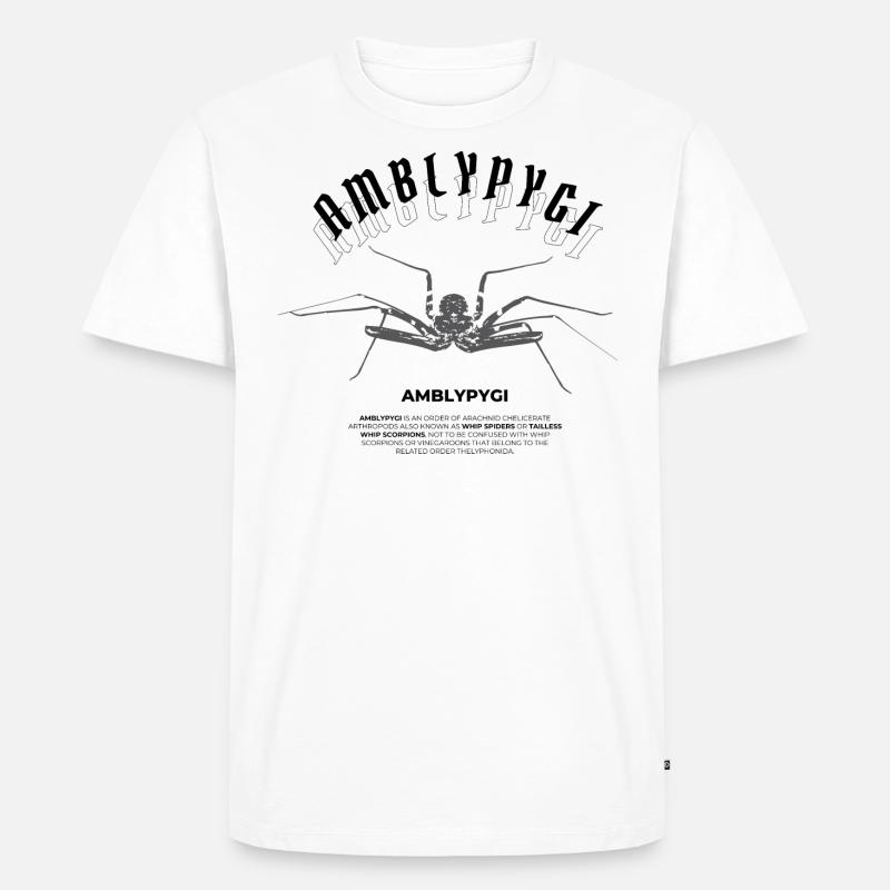Geißelspinne - Amblypygi - Männer Premium Bio T-Shirt - Weiß