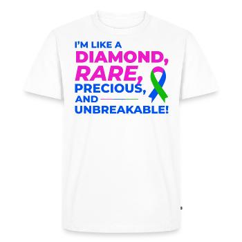 Diamond Like Rare Disease se démarque par la sensibilisation - T-shirt Premium bio Homme - blanc - Devant - Nico (187cm)