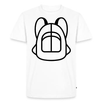 Sac à dos - T-shirt Premium bio Homme - blanc - Devant - Nico (187cm)