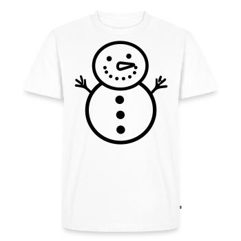 Bonhomme de neige - T-shirt Premium bio Homme - blanc - Devant - Nico (187cm)